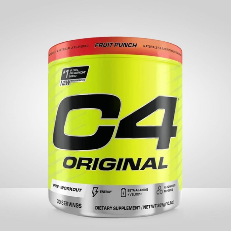 بري وورك اوت سي فور سيليكور اوريجينال فواكه 285جم - Cellucor C4 Original Pre Workout Fruit Punch 285g