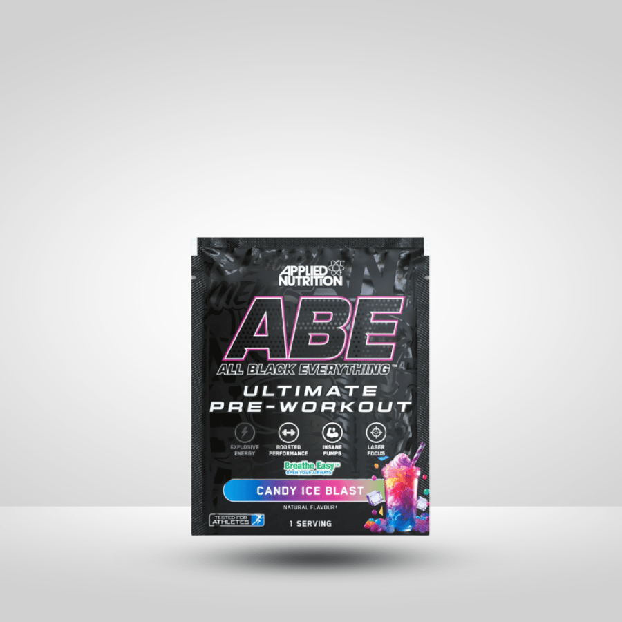 1 سيرف اي بي إي باودر نكهة الحلوى المثلجة  12.5 غرام -   ABE Ultimate Pre Workout Candy Ice Blast 12.5g