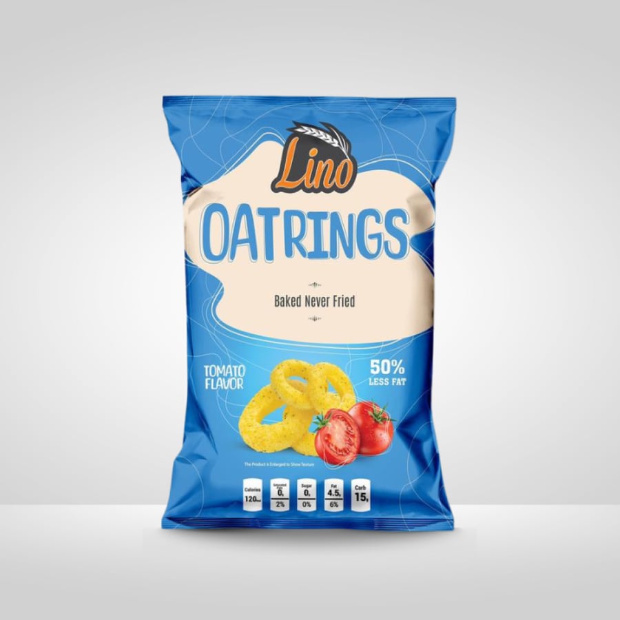 حلقات شوفان بالطماطم من لينو 60جم - lino Oat Rings Sicilian tomato