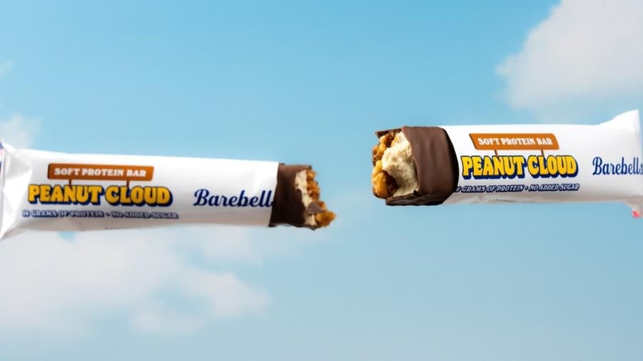 باربلز بروتين بار سوفت بينت كلاود 55 جم كرتون 12 حبة - Barebells Protein Bar Soft Peanut Cloud 55 g Box 12 Pieces