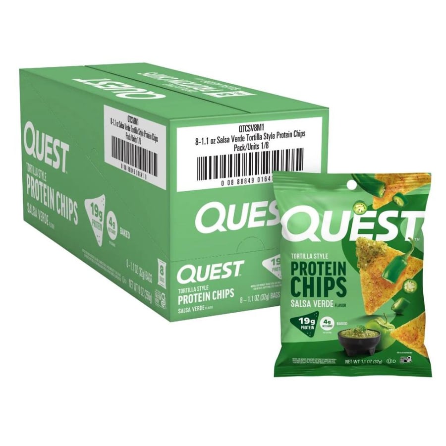 كويست بروتين شيبس تورتيلا صلصة فيردي 32جم - Quest Nutrition Protein Chips Tortilla Salsa Verde 32g