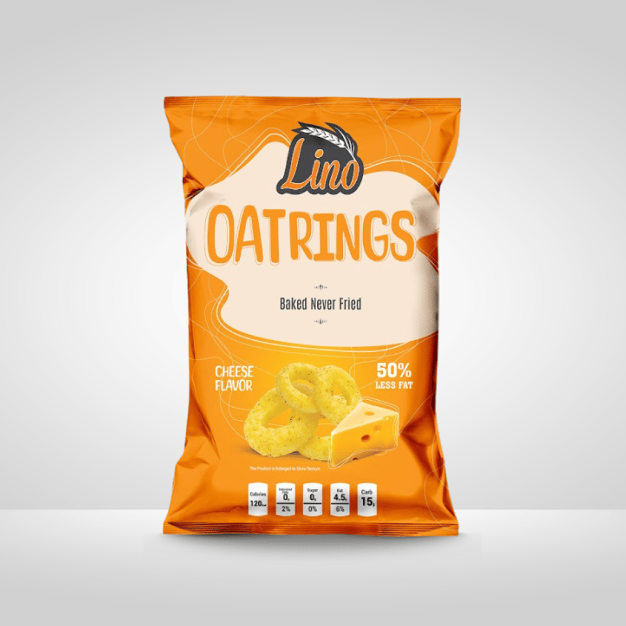حلقات شوفان بالجبنة من لينو 60جم - lino Oat Rings American cheddar cheese
