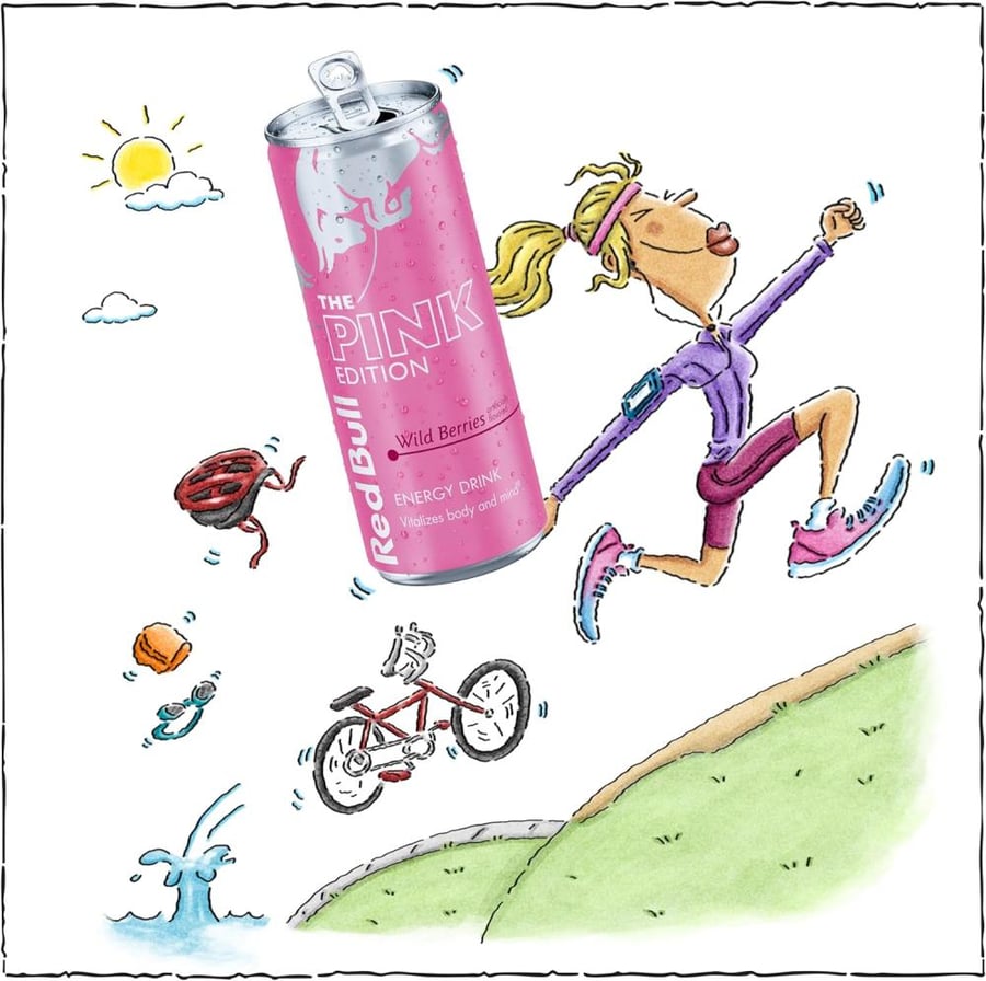 مشروب طاقة ريدبول الاصدار الوردي نكهة فواكه الغابة 250مل - Red Bull Energy Drink Pink Edition Forest Fruits 250ml