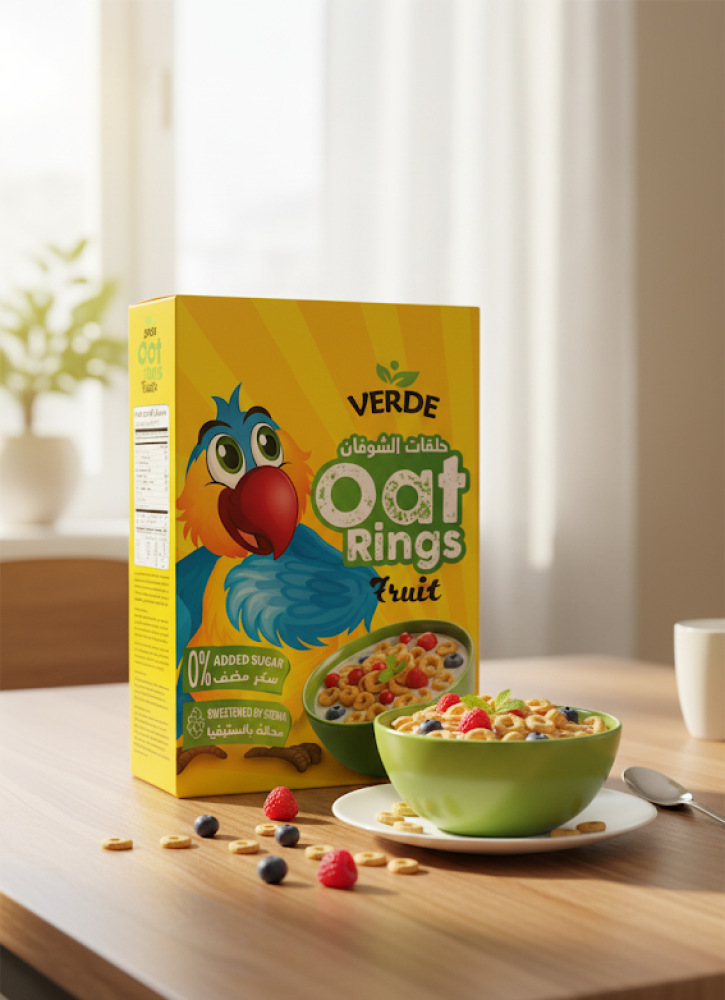 حلقات الشوفان بالفواكه من فيردي 250جم - Verde oats rings fruit