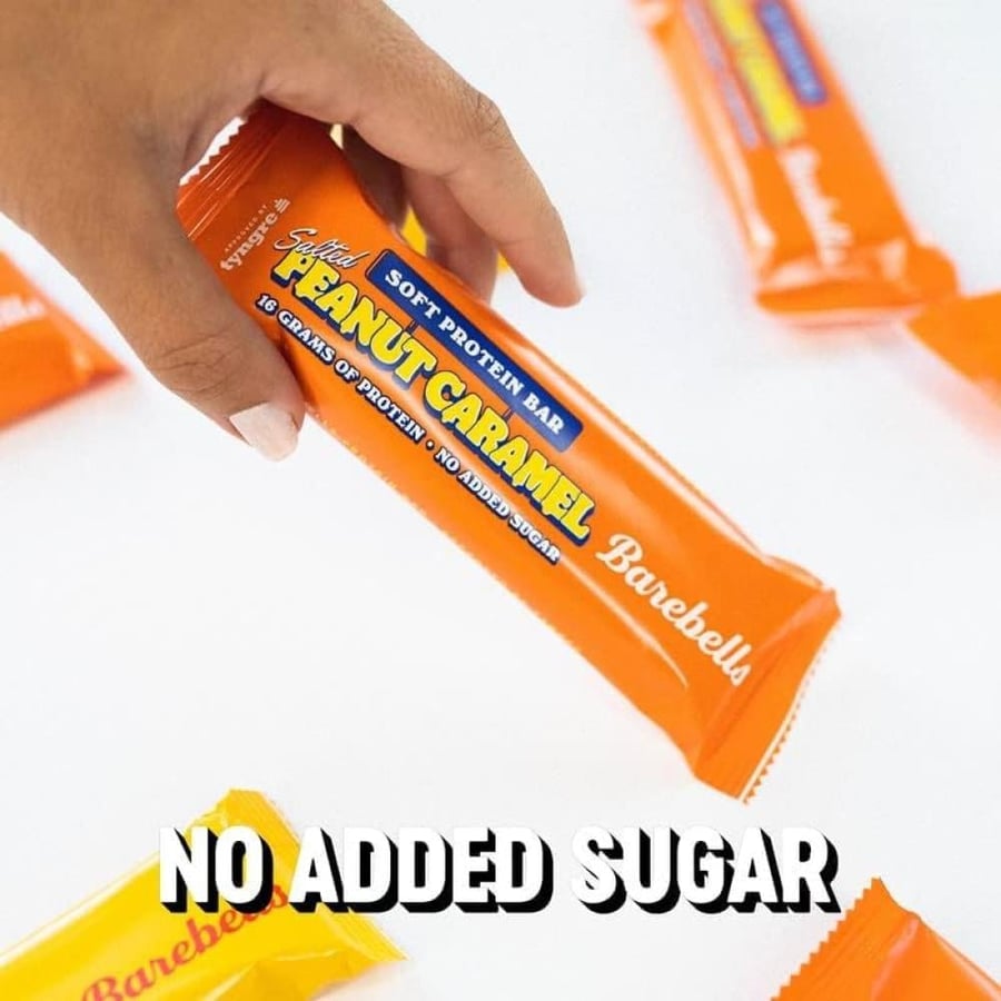 باربلز سوفت بروتين بار بينت كراميل 55جم - كرتون 12حبة  - Barebells Protein Bar Peanut Caramel Box