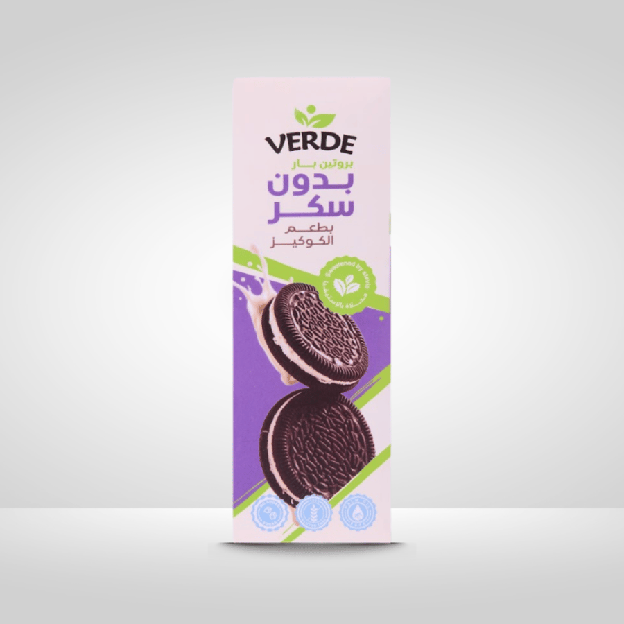 بروتين بار بطعم الكوكيز من فيردي 50جم - Verde Protein Bar Cookies
