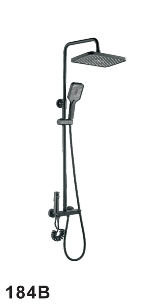 Black piano shower mixer without screen 184 Chinese