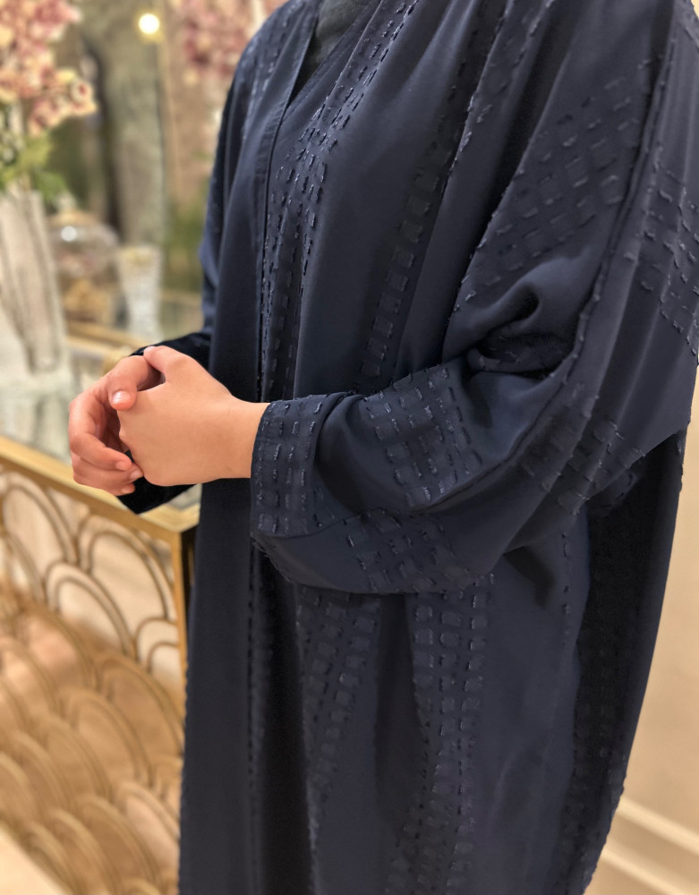 عباية صيفية كحليه  بنقش