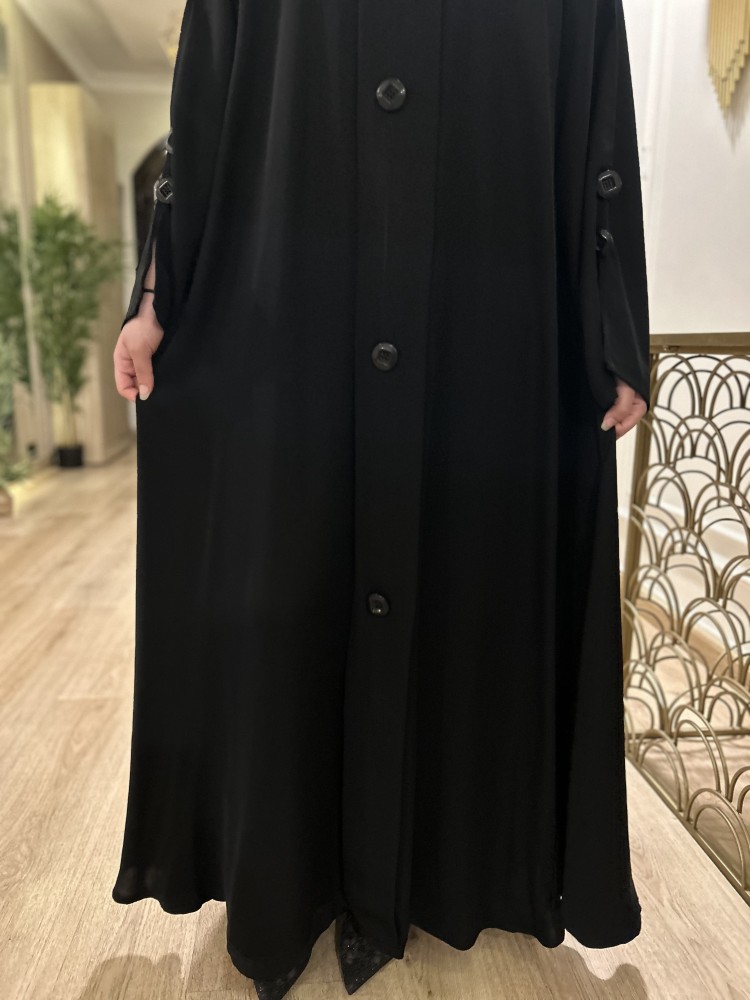 عباية دبل كلوش كريب ناعم