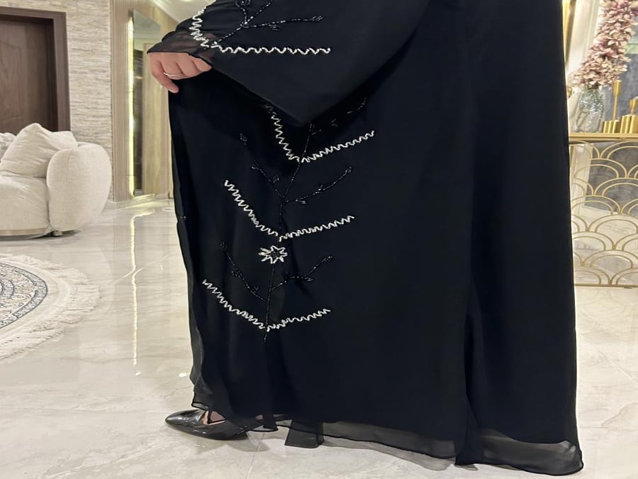 عباية افراح ) راقية شك اسود وابيض