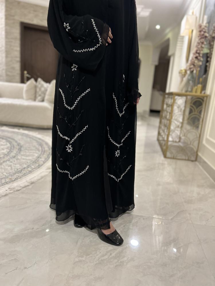 عباية افراح ) راقية شك اسود وابيض