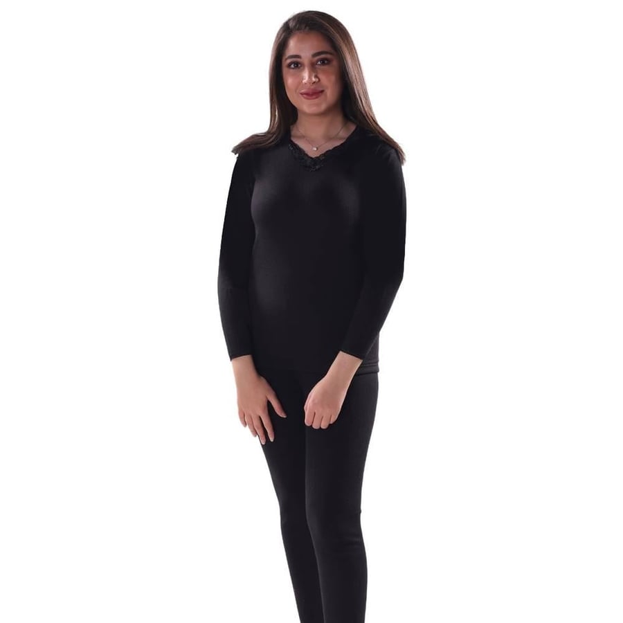 Women's long-sleeved winter pajamas