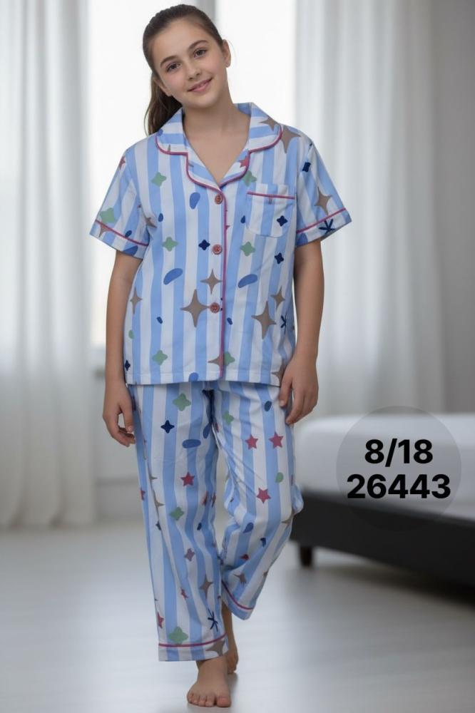 Pyjama for my daughters, stretch, loose, sizes from 8 to 18, model 26443