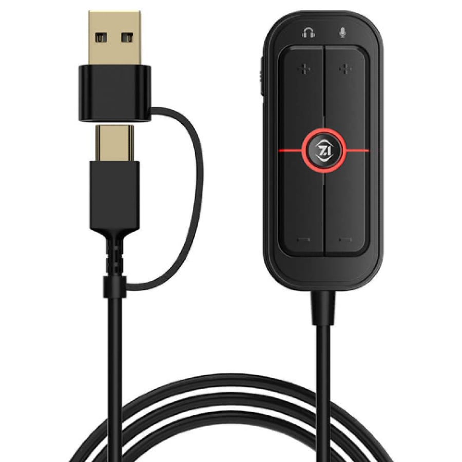 كرت صوت بمنفذ تايب سي او USB يدعم 7 1 بـ3 انماط PIVA