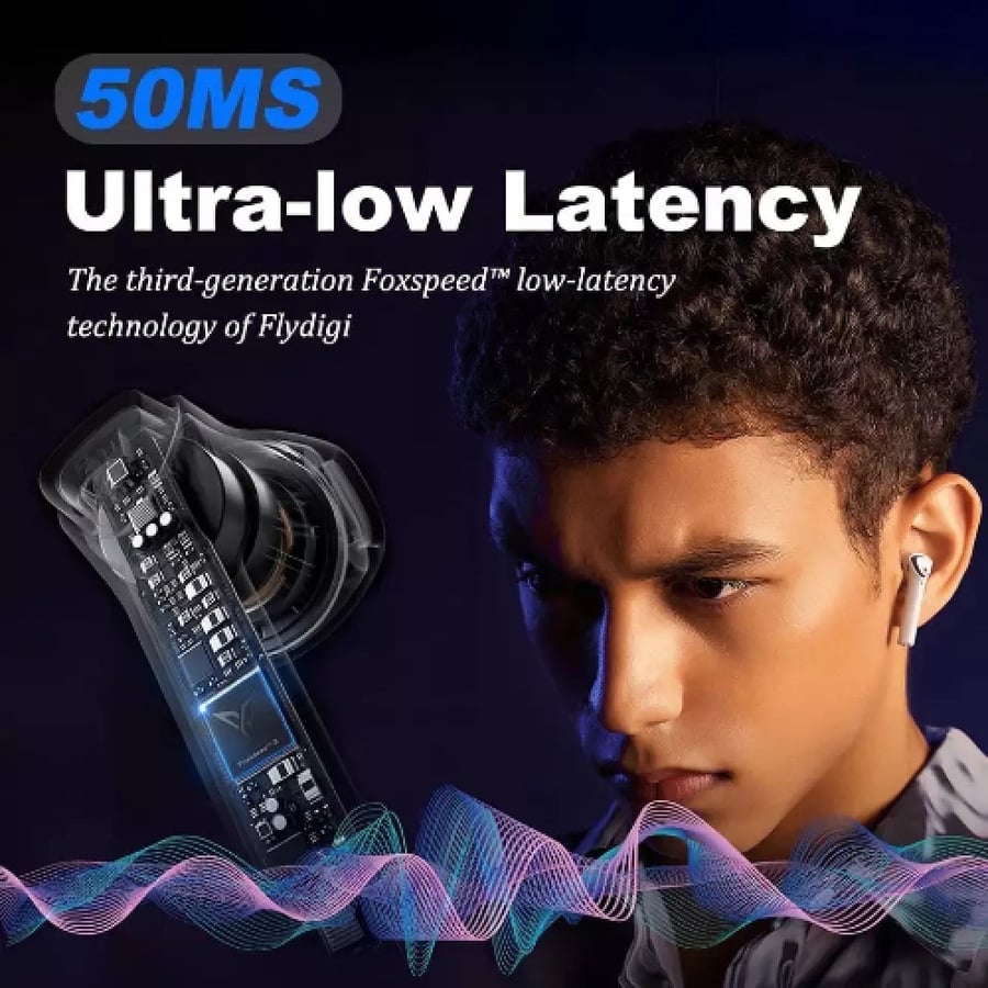 سماعة ايربودز مخصصة للالعاب من فلايديجي FLYDIGI CYBERFOX X1