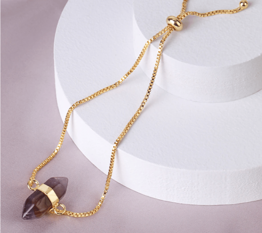 اسورة فضية مع  حجر  جشمت   ( Amethyst )