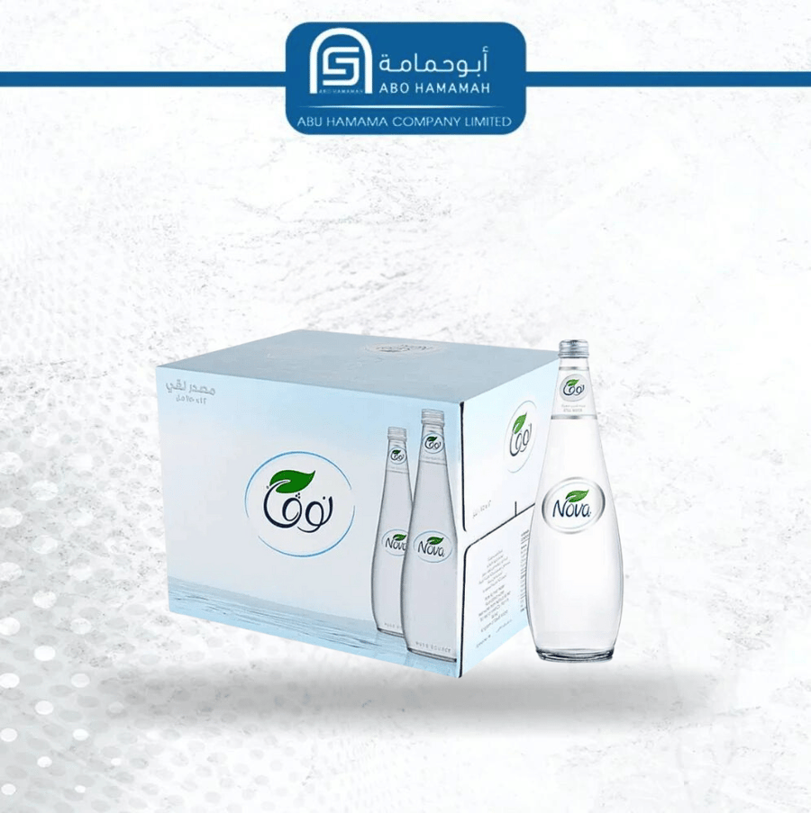 ماء نوفا زجاج  12* 750 مل
