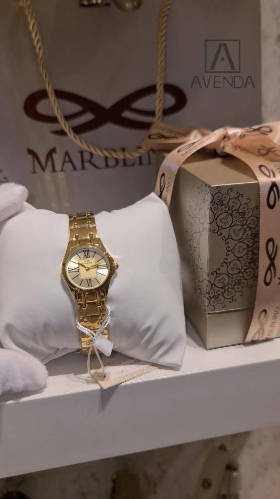 Women's watch MARBLINO in gold color