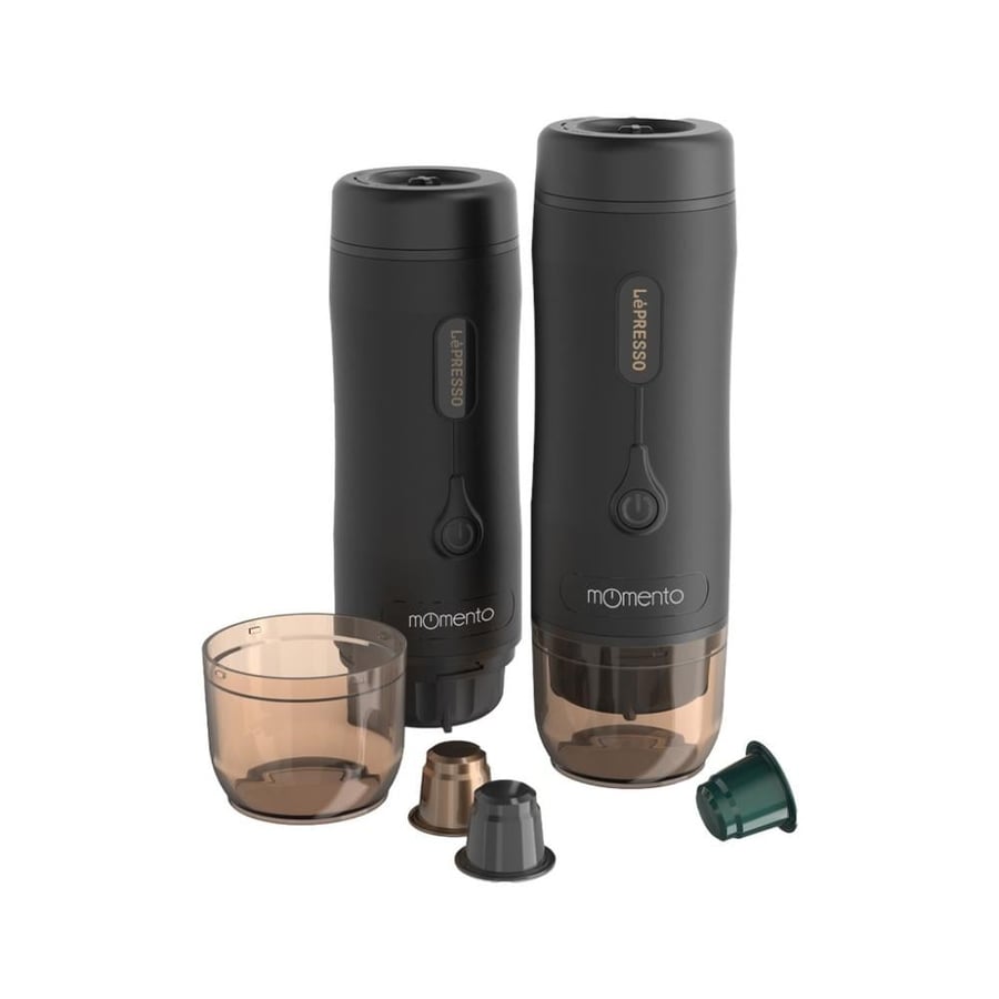 ماكينة قهوة اسبريسو محمولة 75 واط أسود ليبريسو LePresso Momento 2.0 Portable Espresso Coffee Machine