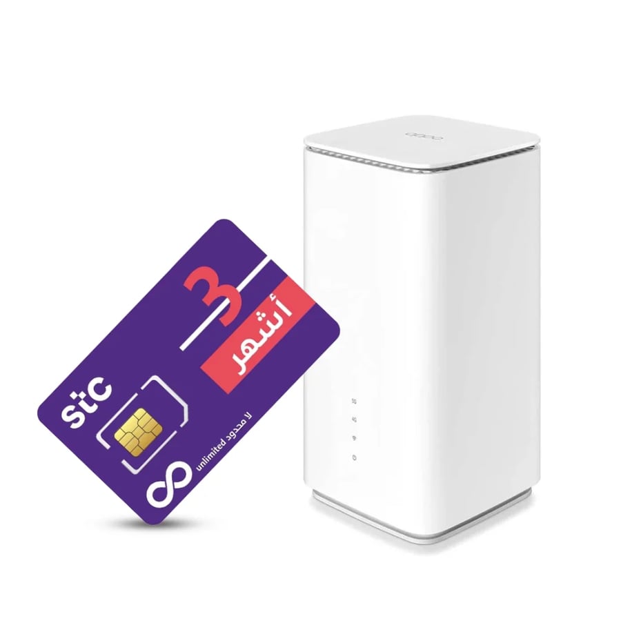 بكج STC لامحدود لمدة 3 شهور مع راوتر oppo ثابت 4G/5G