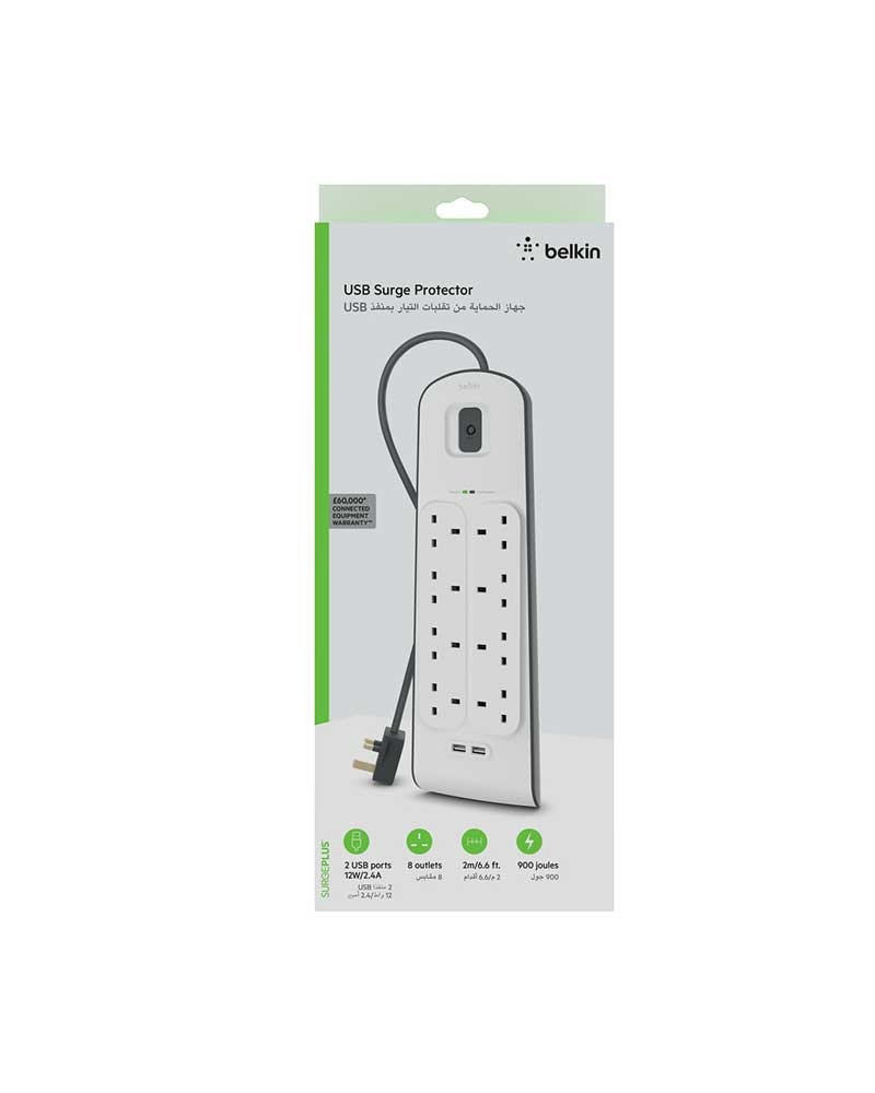 توصيلة كهربائية 8 منافذ belkin