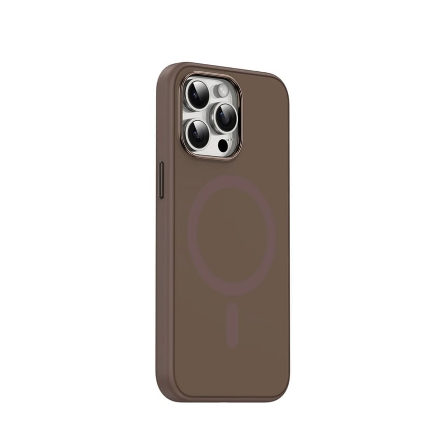 غلاف ايفون بني Green Lion Duo من السيليكون لهاتف iPhone 15 Pro / Pro Max