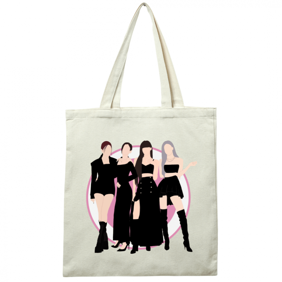 شنطة قماشية Tote bag بطباعة بلاكبينك Blackpink