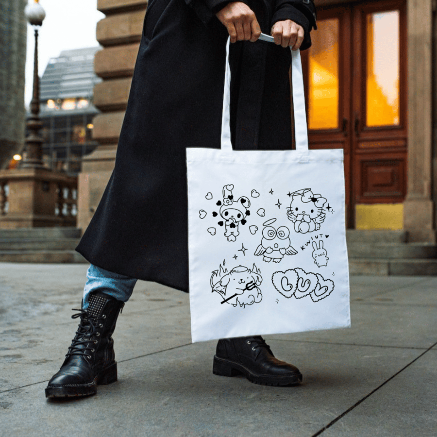 شنطة قماشية Tote bag رسومات شخصيات سانريو Sanrio