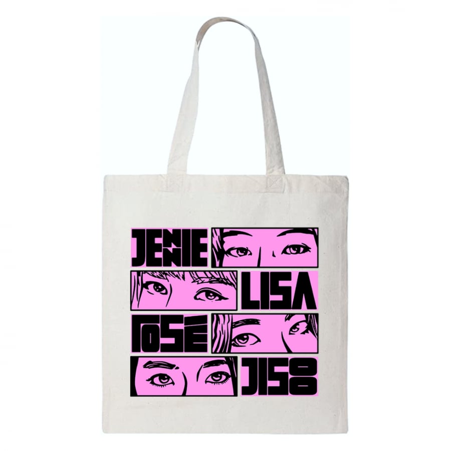 شنطة قماشية Tote bag بطباعة بلاكبينك Blackpink