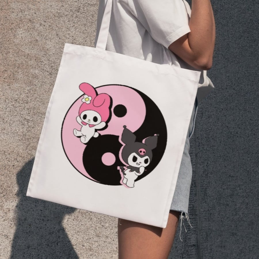 شنطة قماشية Tote bag ميلودي وكورومي Melody and Kuromi