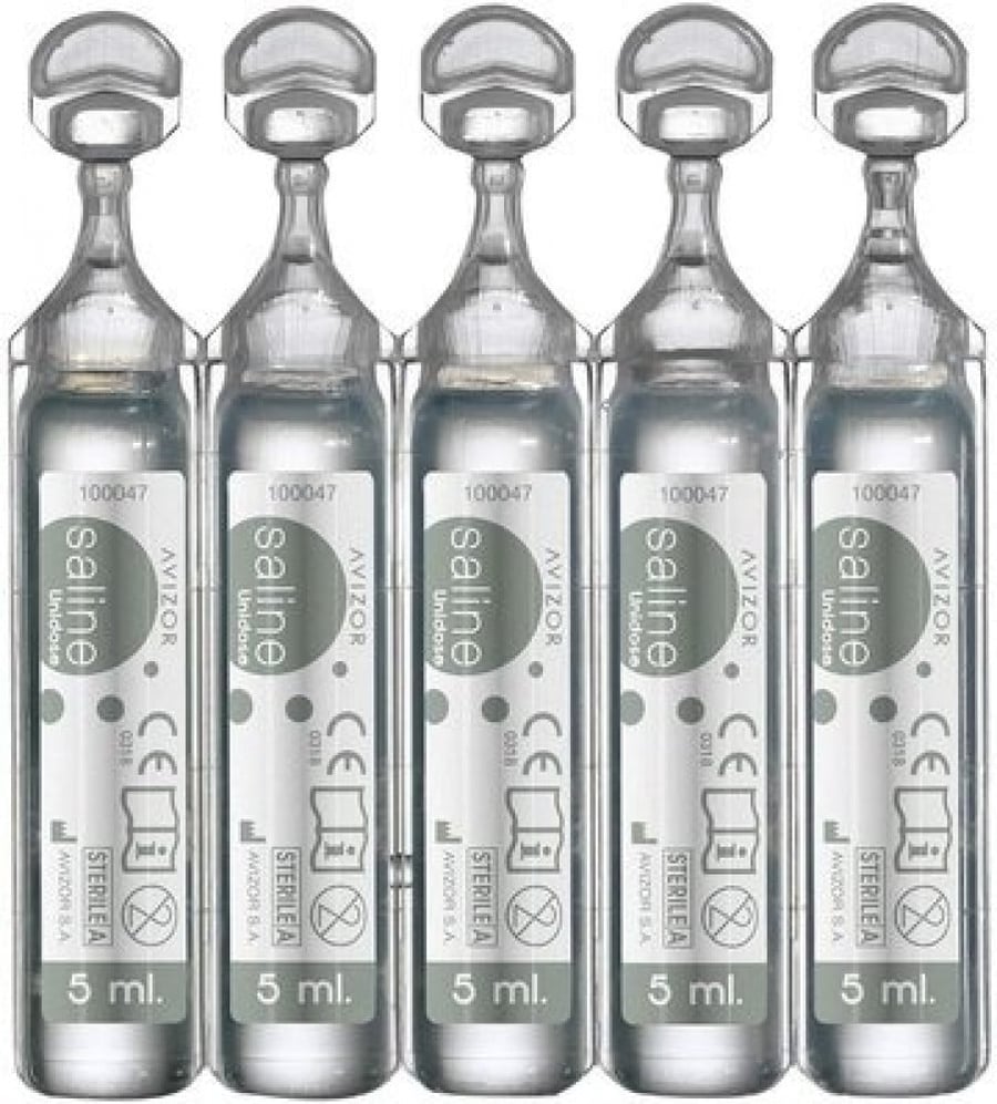 محلول العدسات الصلبة سالاين أمبولات Saline