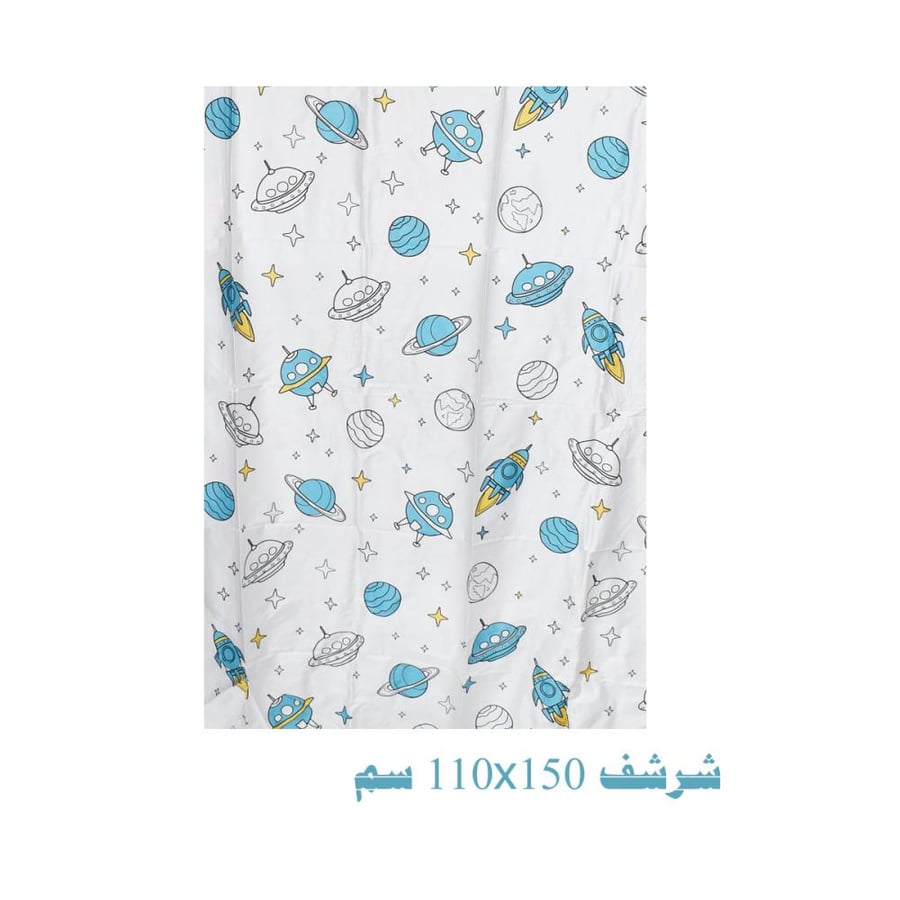 لحاف أطفال Ferrucci مواليد موديل SPACE SHIP قطن 100% مقاس 140×80 سم
