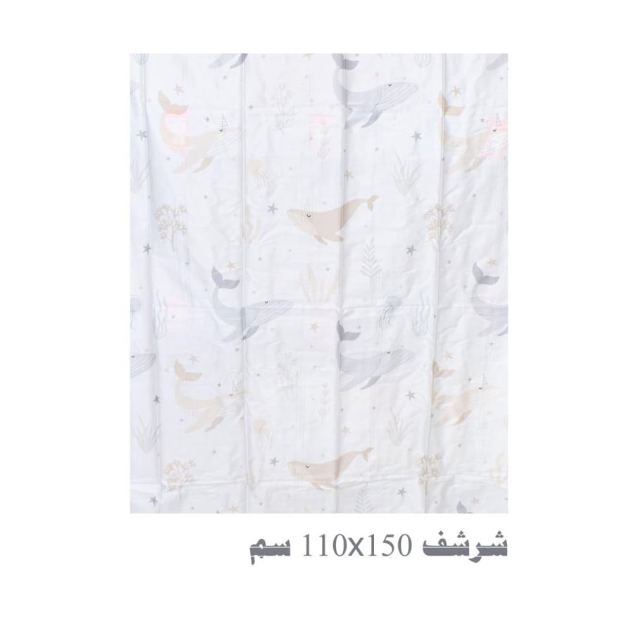 لحاف أطفال Ferrucci مواليد موديل SHARK قطن 100% مقاس 80×140 سم تصميم جذاب