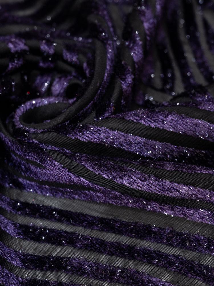 Velvet chiffon silk with shine