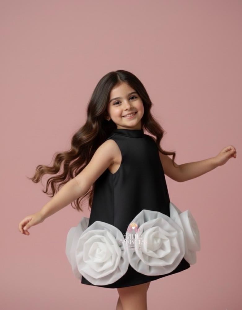 White rose dress فستان الجوري الابيض + اكمام منفصله