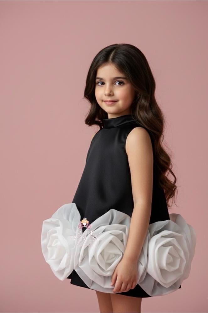 White rose dress فستان الجوري الابيض + اكمام منفصله