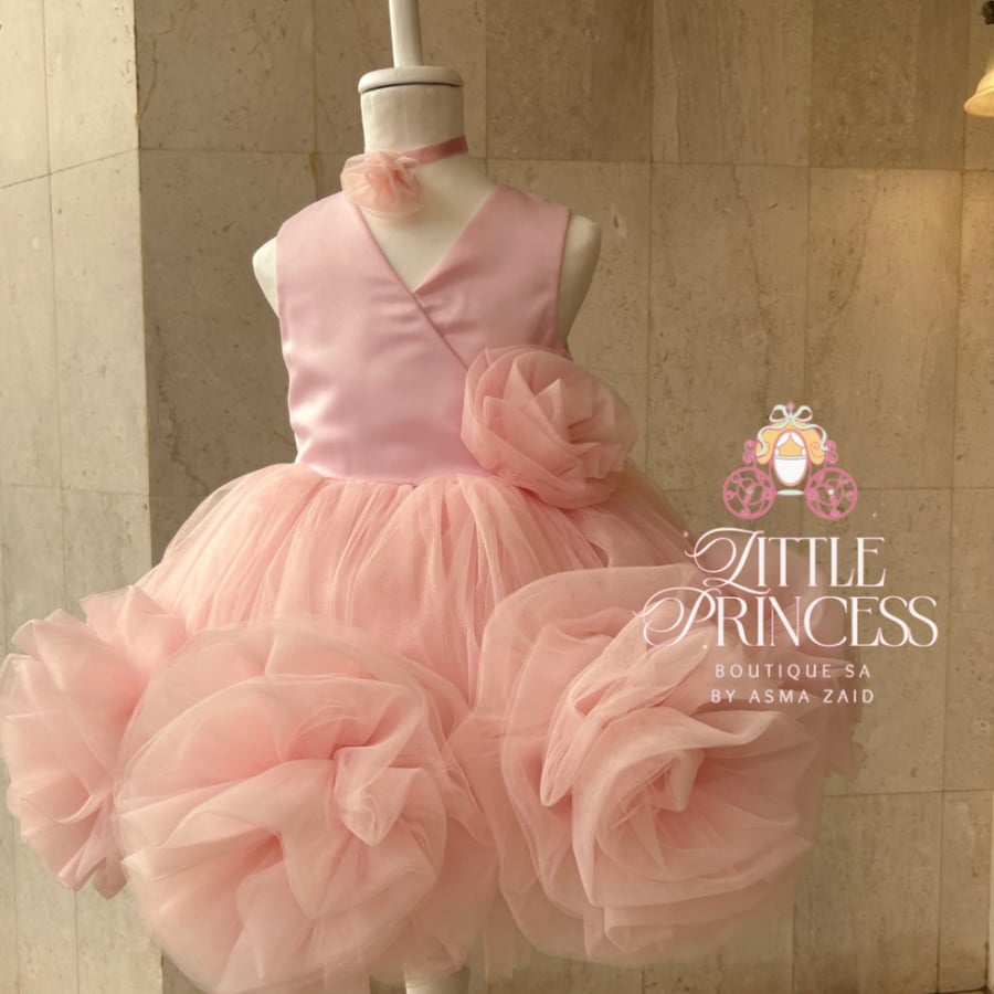 Pink rose dress  فستان الجوري الزهري + اكسسوار