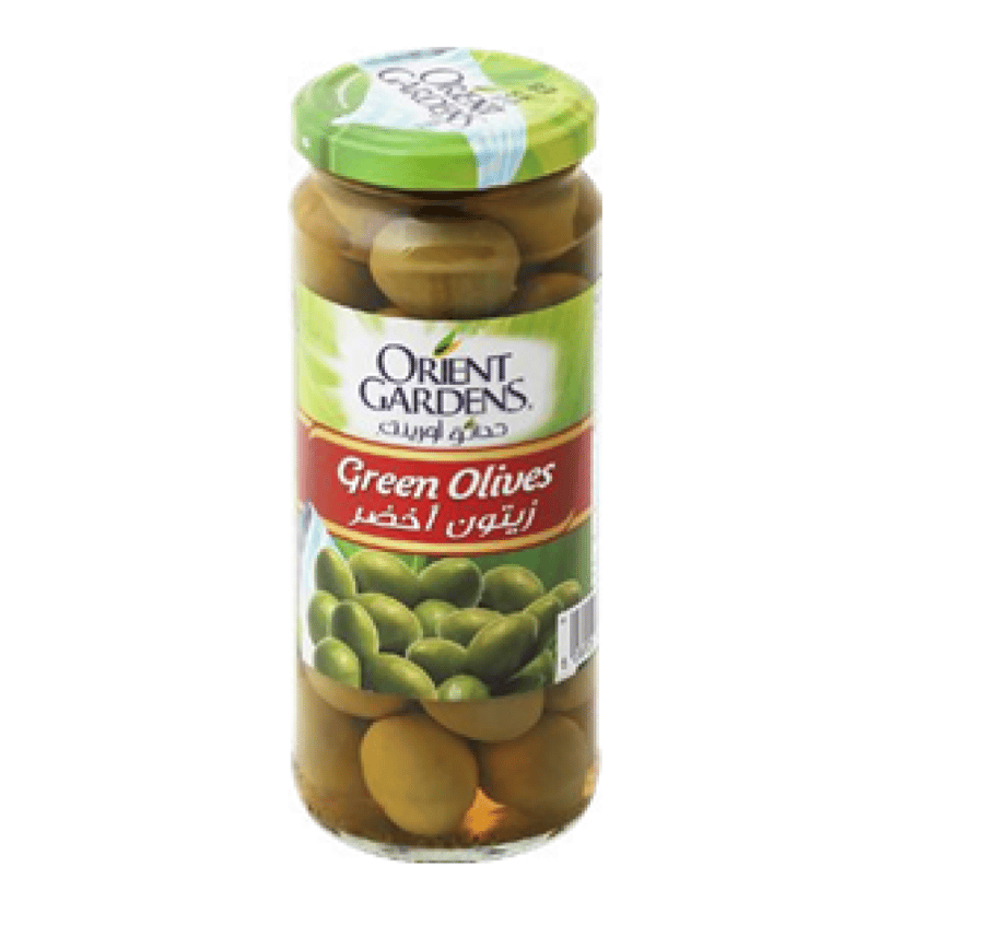 O.G WHOLE GREEN OLIVES 340 GM