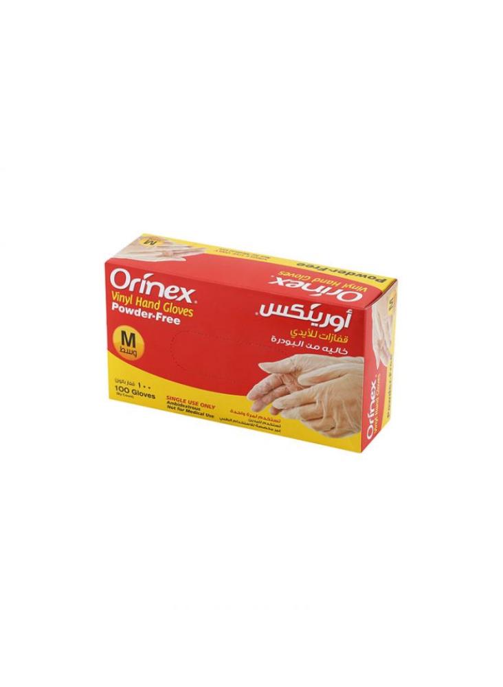 ORINEX VINYL GLOVES POWDER FREE CLEAR M 100 PCS
