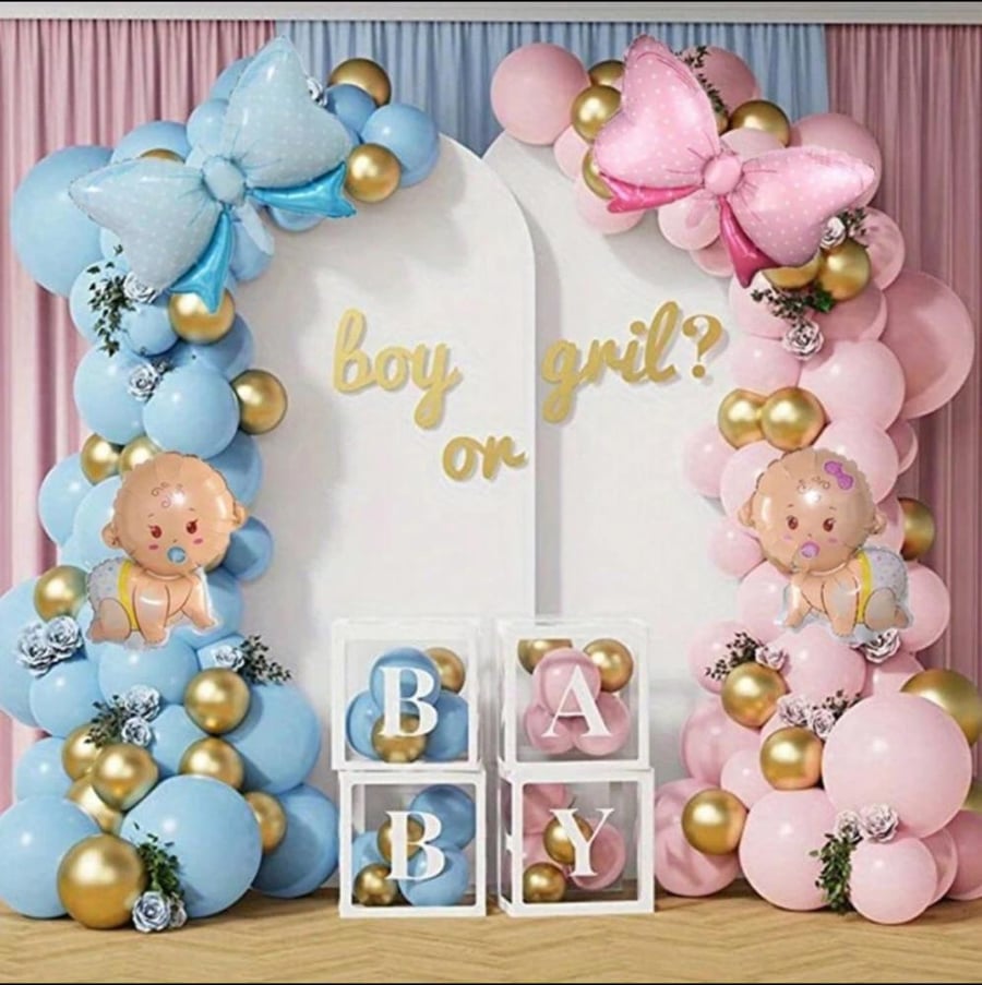 Balloon decoration for gender reveal party