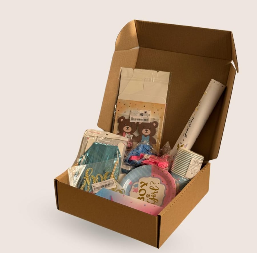 Happiness package for the gender reveal party