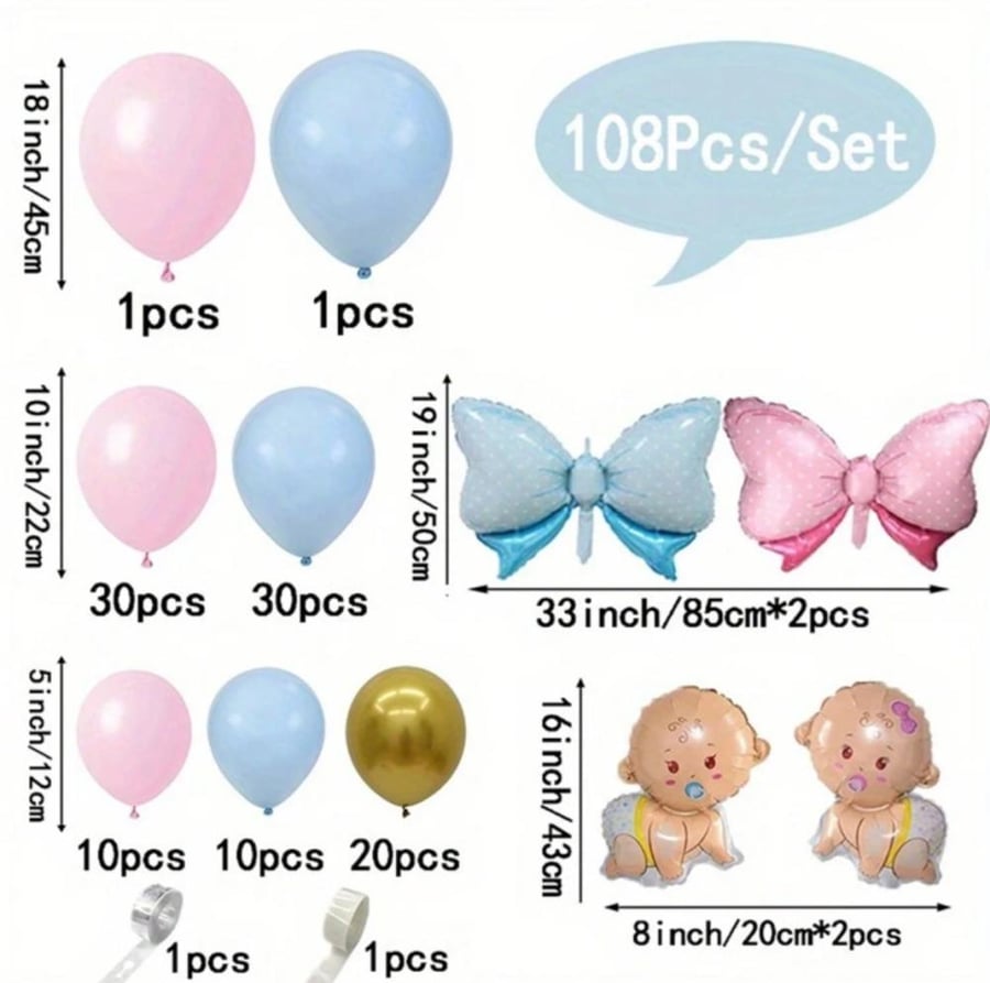 Balloon decoration for gender reveal party