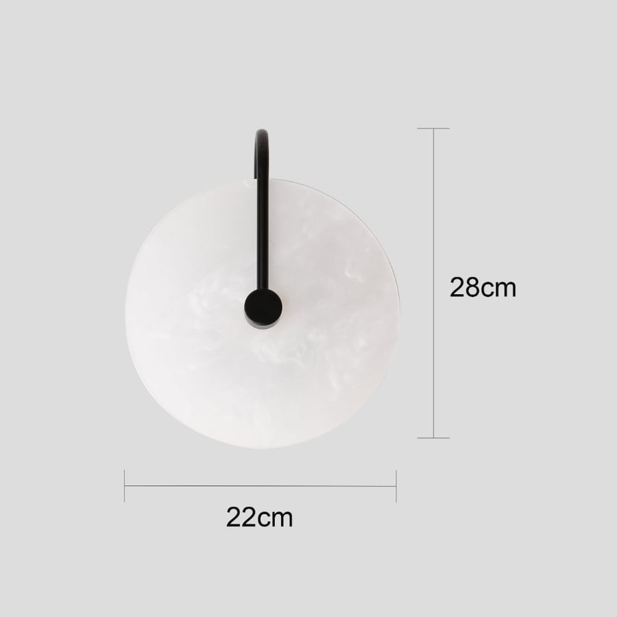 Wall light single with 3 changing color lights black