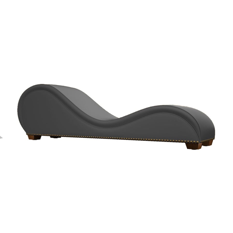 أريكة استرخاء بأزرار جانبية من المخمل لون رمادي غامق مقاس 180x50x80 سم