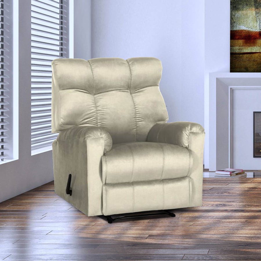 Fixed relaxation chair, light beige color, size 90x80x100 cm
