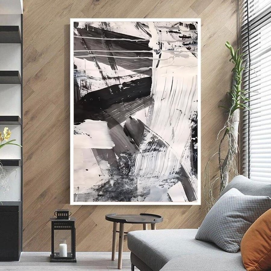 لوحات تجريدية بتصميم مميز متعدده الالوان مقاس 100x150 سم
