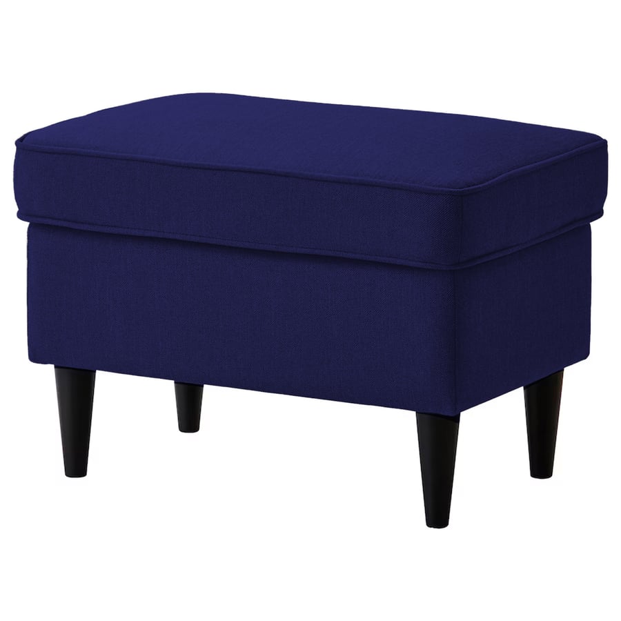 Footrest chair with a distinctive design in dark blue color, size 60x40x45 cm