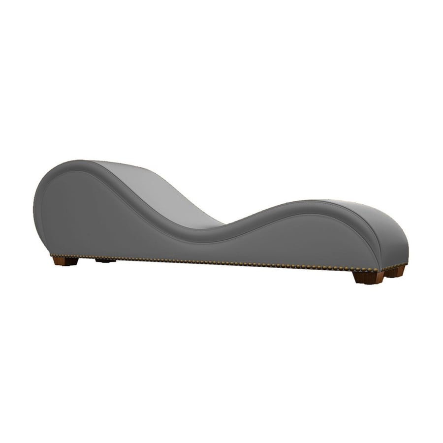 أريكة استرخاء بأزرار جانبية من المخمل لون رمادي مقاس 180x50x80 سم