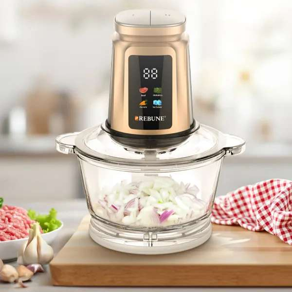 Vegetable chopper Rebon with 2-liter capacity and 350-watt power, transparent color