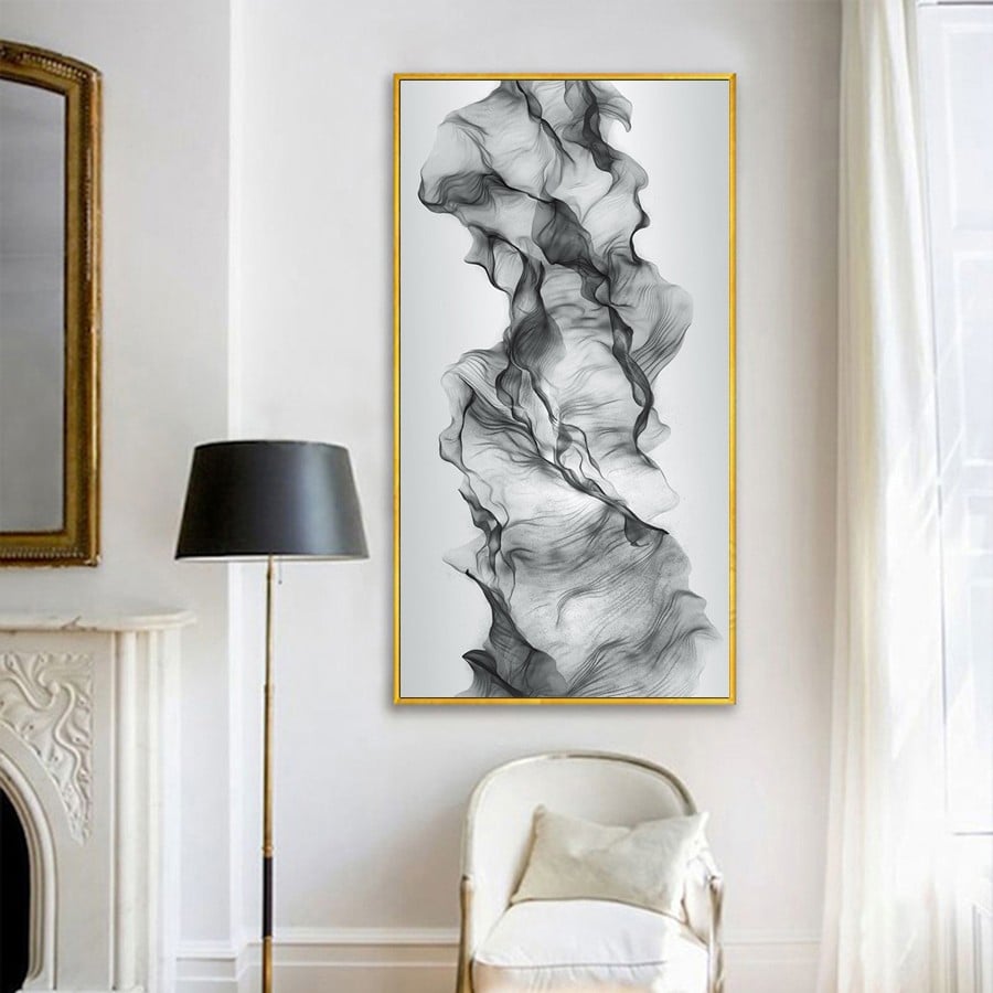 لوحة قماشية بتصميم الفن التجريدي مقاس 60x90 سم